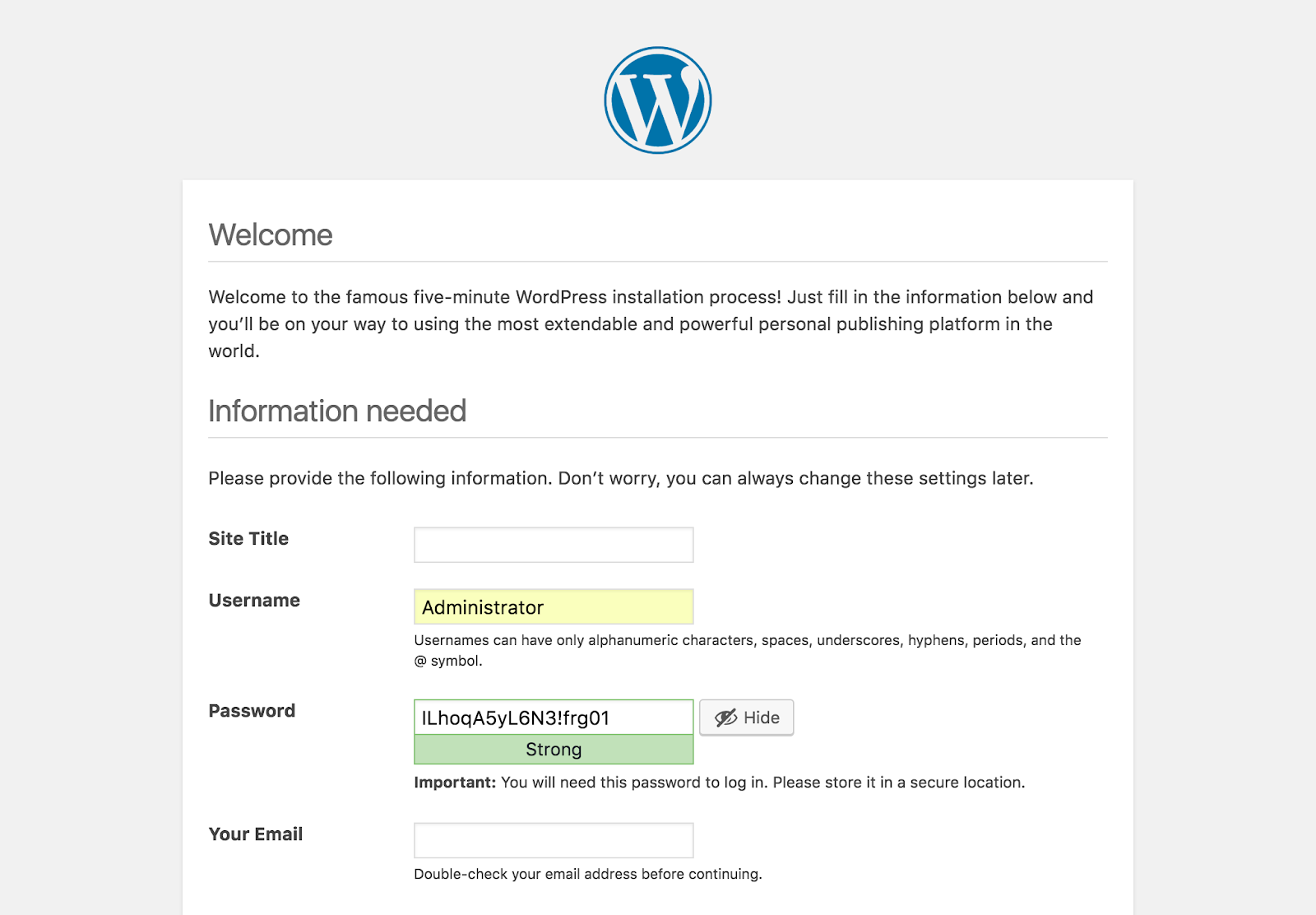 reinstall wordpress